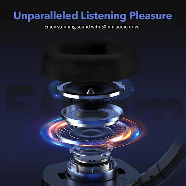Kablet Gaming Headset med Mikrofon, Hodetelefoner for PS5 PS4 Xbox Nintendo Switch PC Black