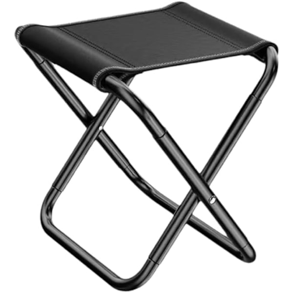 Fällbar Pall, Bärbar Campingpall, Fällstolar, Lämplig för Utomhusresor, Aktiviteter, Fiske och Picknickar, Svart Medium