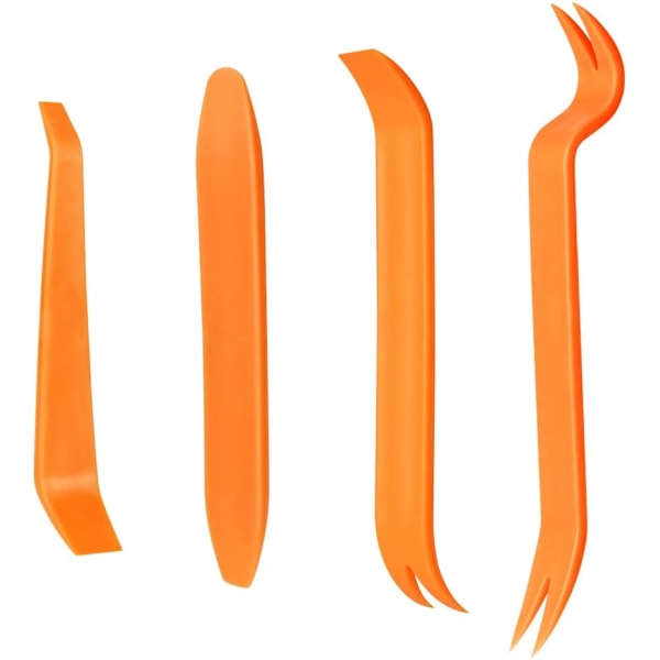 4PCS Trimverktyg, Biltrimverktygssats, Verktygssatser för bilradiodörrinstrumentpanelinstallation, Plastbändverktyg, Bilpanelinstrumentbräda #2 4pc Yellow