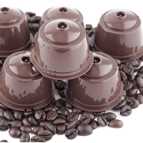 5-pack Kaffekapslar för Dolce Gusto - Kaffe Brown Brun Brown