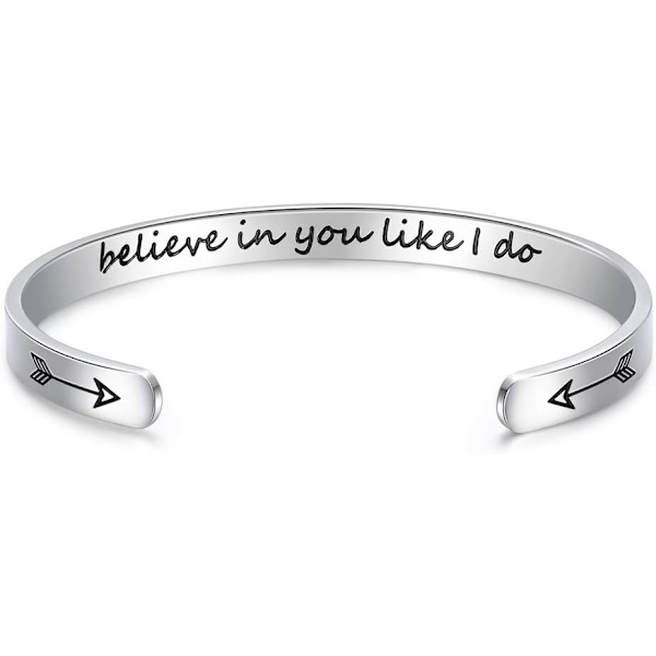Vänskapsarmband för kvinnor - Inspirerande vänskapspresenter till bästa vän, motiverande manschettarmband för systrar, mamma, lärare, presenter 1Believe in you like I do