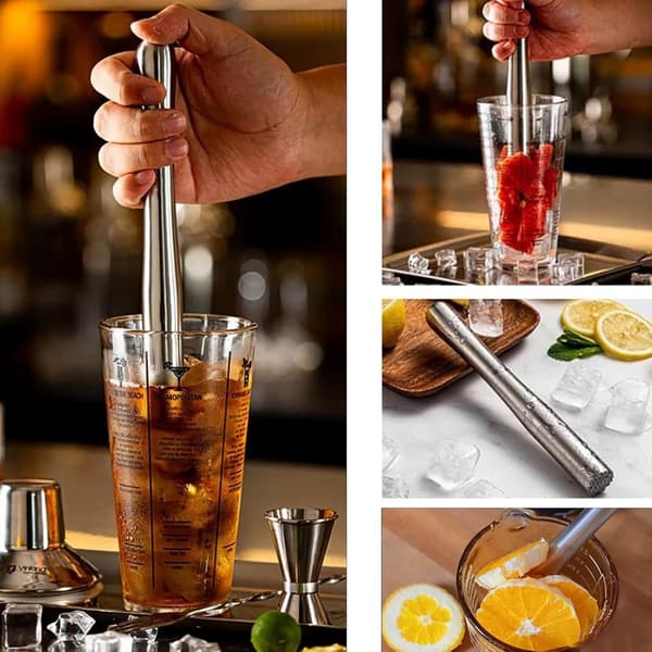 Vinmortel cocktailstøder limepresser mojito tilbehør vaniljestøder perfekt til bartilbehør 22,5 cm