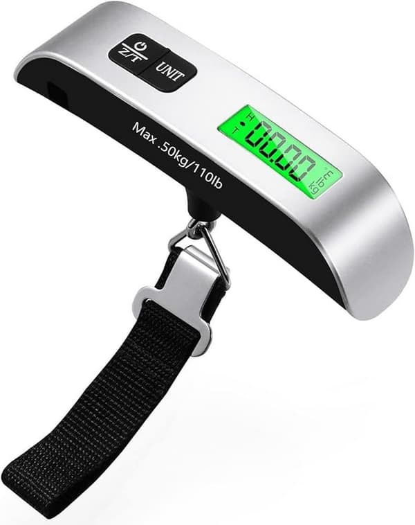 Electronic Luggage Scale, Portable Suitcase Scale, Temperature Measurement Function, Tare Function, MAX 50kg/110lb for Travel