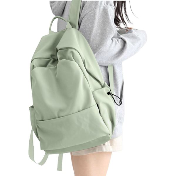 Skolryggsäck för kvinnor, avslappnad reseryggsäck 14 tum laptopryggsäck för tonårsflickor lätt ryggsäck vattentålig skolväska Colleg F7light Green L L