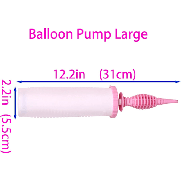 Håndholdt ballongpumpe toveis dobbel action - Blås opp ballonger uanstrengt med vår perfekte for fester og arrangementer (Rosa 1 stk) Pink 1 Piece