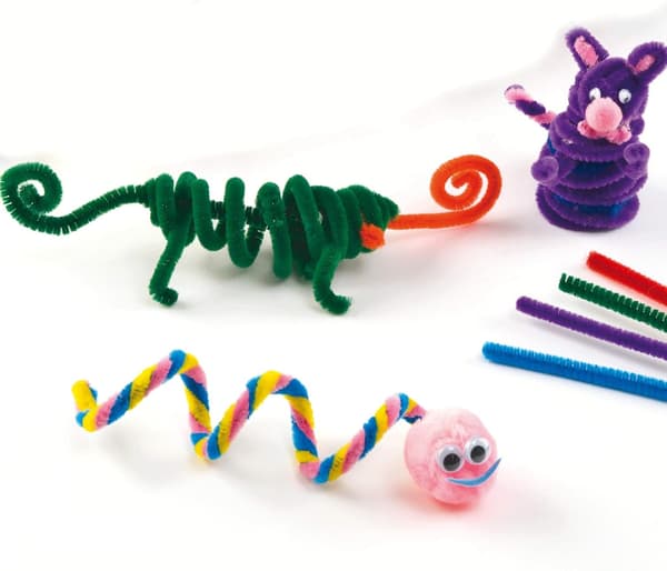 100 Pieces Pipe Cleaners, Chenille Wire 6mm x 30cm, Pipe Cleaners for Crafts DIY Projects Chenille Wire
