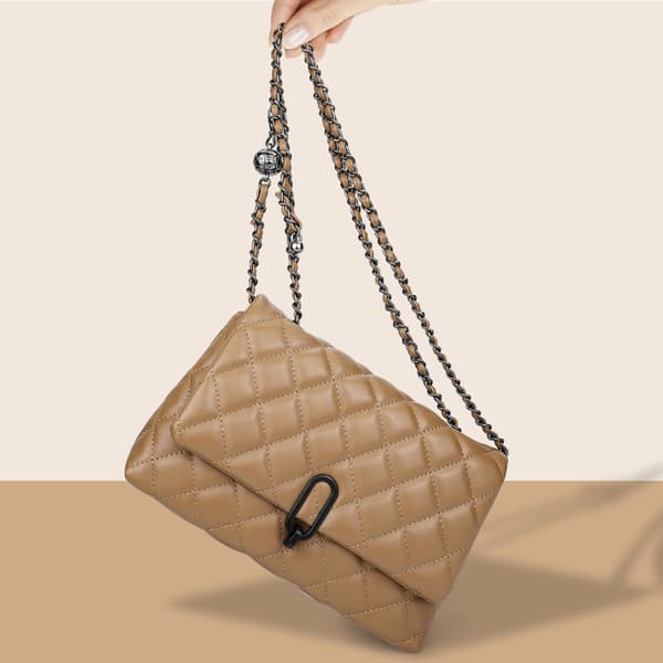 Små dametasker, quiltede crossbody-tasker, damemode skuldertasker, quiltede tasker, dame