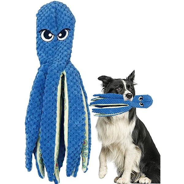 Nopea pantteri - Nariseva koiran pehmolelu, ei täytetty mustekala - Koiran pehmolelut tylsistymiseen pienille ja keskisuurille koirille (sininen) Blue Octopus
