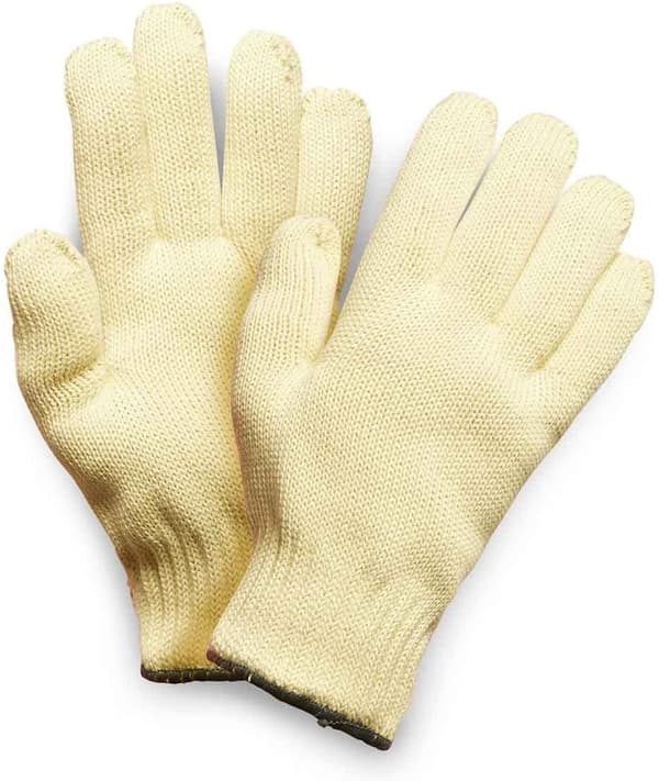 Heat protection glove, flame retardant, versatile (grilling, cooking, baking, etc.). 1 pair - One Size - Yellow