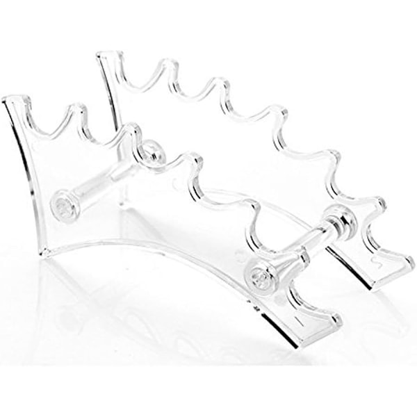 Akryl 6 Slots Pen Display Stativ Plastik Kontor Display Stativ til Blyant Make Up Pensel Clear