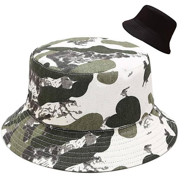 Söpö ämpärihattu rannan kalastajille naisille, kääntyvä kaksisuuntainen käyttö Camo
