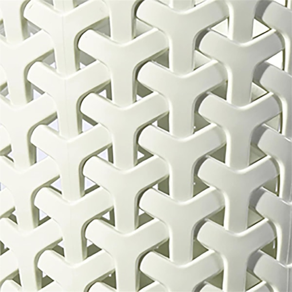 My Style Rattan Effect Set med 3 rektangulære A4 A5 A6 skrivebords oppbevaringskurv brettsett - Off White White A4/A5/A6 tray set