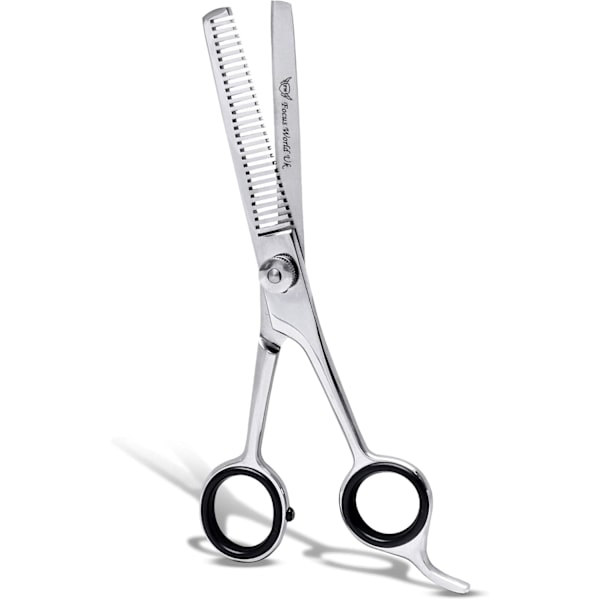 Tunnande saxar för hår 6,5 tum Frisörsaxar för hårklippning, texturering och styling - Rostfritt stål Silver 1 Count (Pack of 1)