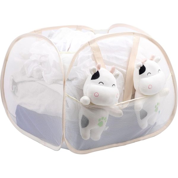Pop-up Laundry Basket, Foldable Mesh Laundry Hamper, Collapsible Pop-up Laundry Basket