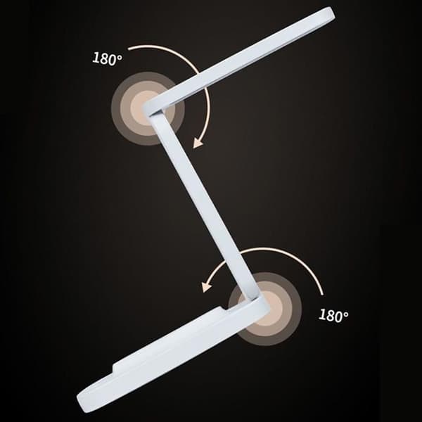 LED skrivebordslampe, 1200mAh genopladelig via USB, sammenklappelig for opbevaring.