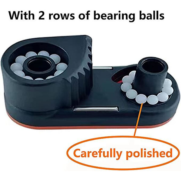 Komposit Cam Cleat med kuglelejer, 2 stk., orange/sort