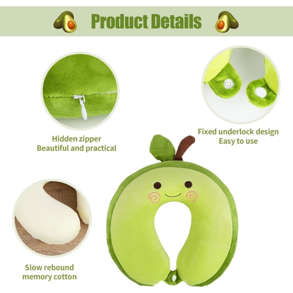 Pute Cartoon Dyre Nakkestøtte Pute 30 * 30cm Memory Foam Nakkepute U-formet Elastisk Barn Reisepute Bærbar U-formet Pude for A 30*30cm