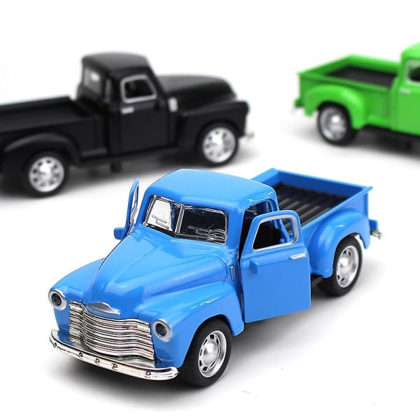 Klassisk pickup-bil 1/32 skræmmende model simulering legering diecast træk tilbage køretøj legetøj til dreng børn samling