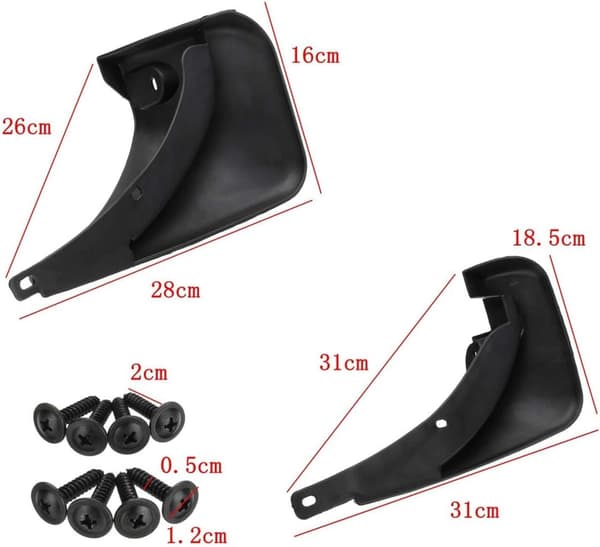 4-piece Mud Flaps for Toyota RAV4 2006-2012, Front and Rear, Durable and Waterproof, Car Splash Guards
