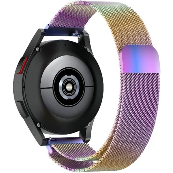 Metallisk magnetiskt klockarmband i mesh, vävt, med snabbkoppling, justerbart, ersättningsband i rostfritt stål för kvinnor och män, 14 mm, 16 mm, 18 mm, 20 mm, 22 mm, 24 mm Multicoloured 22