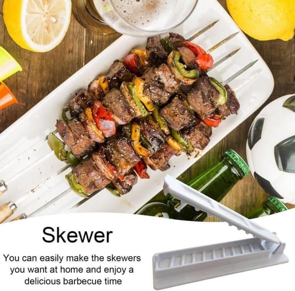 1 Multifunctional Portable Skewer Box, Food Grade Plastic, White