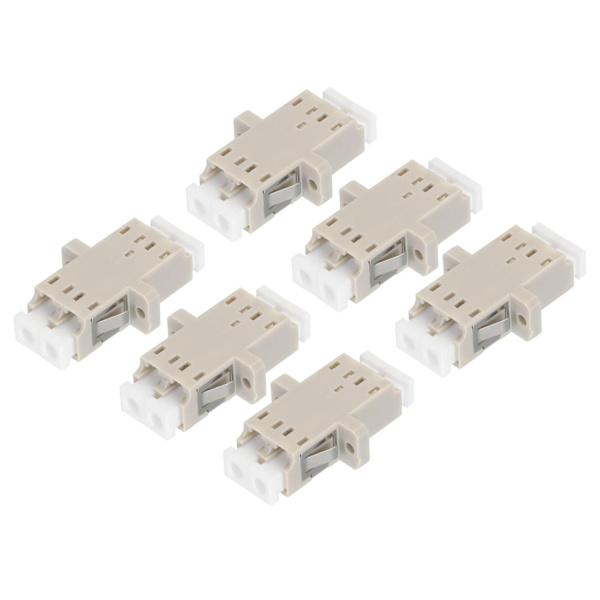 LC to LC/UPC Fiber Optic Coupler, Multimode Duplex Adapter, LC-LC/UPC, for Internet Network Connector, 6 Pcs