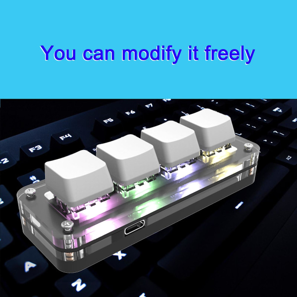 Egendefinert lite tastatur Egendefinert Key4 Lite tastatur Kopier Lim inn spillspill Mini mekanisk tastatur