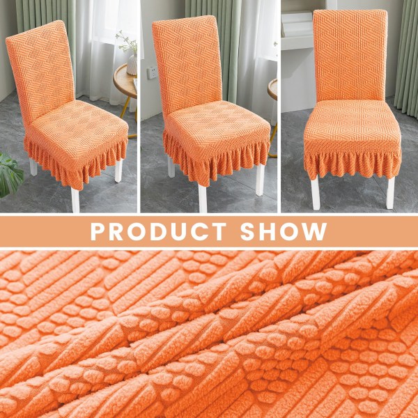 geometri Stolöverdrag med veckad kjol Mode stretchig stol Slipcover Elastiskt Avtagbart Tvättbart Stolskydd Soft Touch Sätesöverdrag F