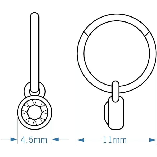 Sinalaa Crystal Huggie Hoop Øreringe til Kvinder