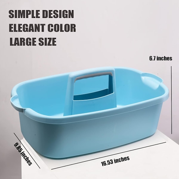 Large Plastic Shower Caddy Tote, Portable Storage Caddy Basket Organizer with Handle