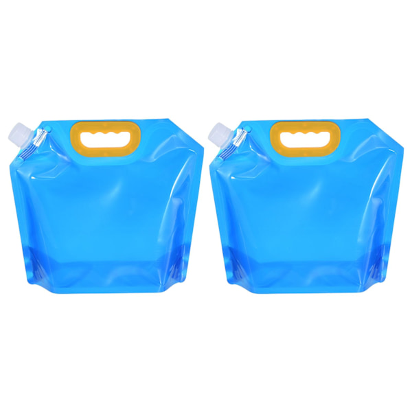 2-pack Hopfällbar Portabel Vattenpåse, 5L Camping Vattenbehållare, Utomhus Vikbar Vattenpåse för Vandring, Grillning, Sport, Picknickar och Festivaler. 5L