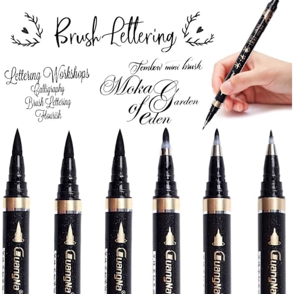 Kalligrafipennor - 6-pack Kalligrafiset för Nybörjare, Påfyllningsbara