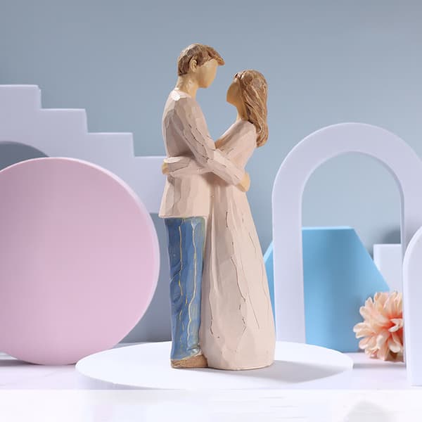 Bryllupspar Statue Bryllupskake Topper, Brudgom Figurer En