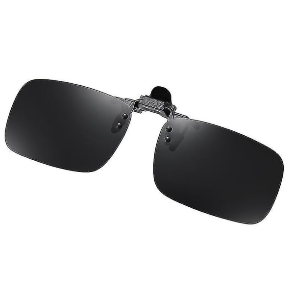 Clip On-solbriller, [2-pack] Uv400 polariserte solbriller for menn/dame