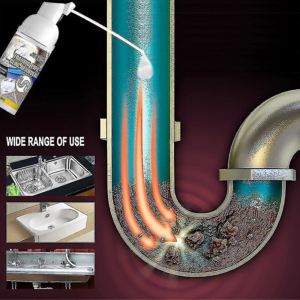 Disk- och avloppsrengörare Skumrörsmudderdeodorant Snabbskummande rengöringsmedel för diskbänk Toalett