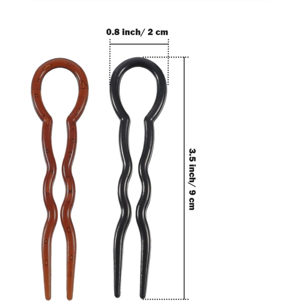 20 stk. Lady Style Hårnåle, Magisk Enkel Spiral Hurtig Fletning Hår Twist Styling Clip Pin, Sort og Brun Black