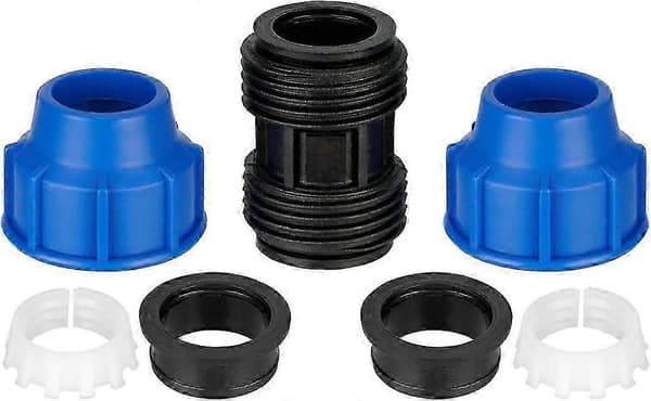 PE dubbelmuffkoppling anslutningsstorlek 25mm x 25mm