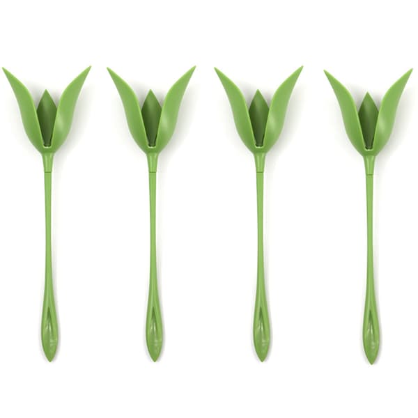 4 stk. Servietholder Blomst Blomster Serviet Samler