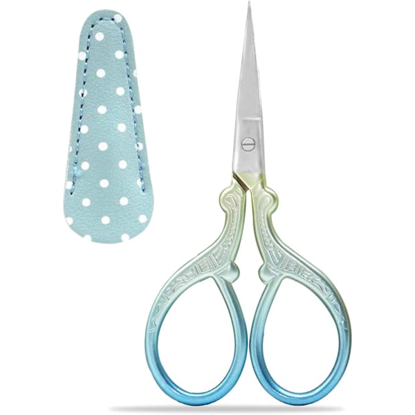Sax liten, sy sax liten hantverk sax rostfritt stål skräddarsax skarp handarbetssax med PU skyddande lock (1 par 1 Pack 1 Pack