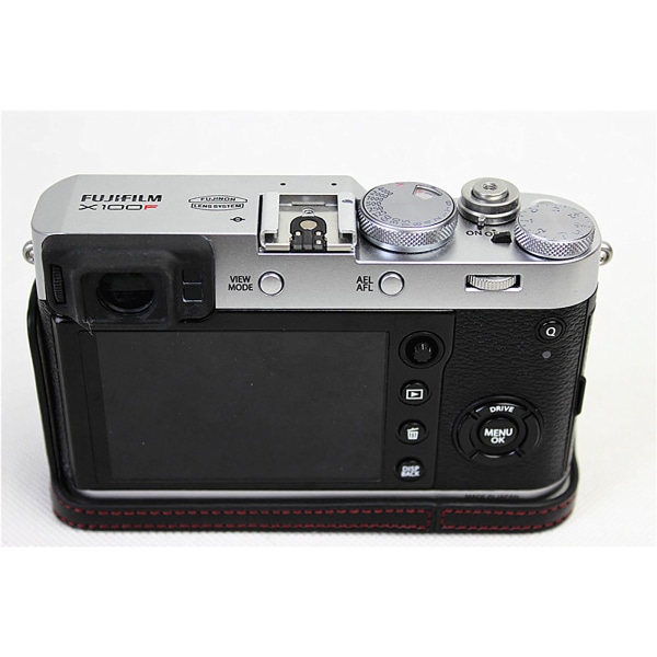 Beskyttende lærkameraveske for Fujifilm x100f svart