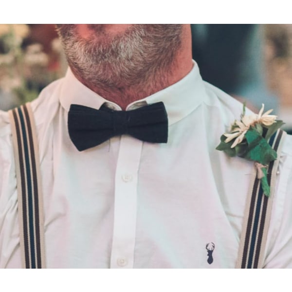 Luksuriøs ull-sløyfe for menn - Forlover, gave, bryllup, formelle klær, smart ， fest Lengde: 4,5 tommer Bredde: 3 tommer