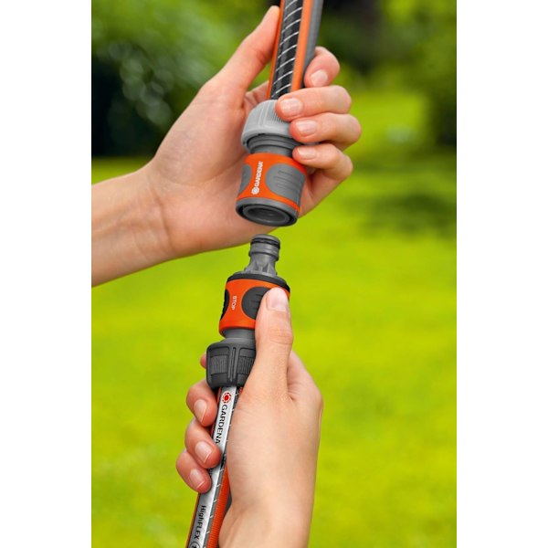 Kobling, forbindelsesstykke til sikker slangeforbindelse, forbindelse af to slanger til forlængelse, til overgangen fra 13 mm (1/2) til 13 mm (1/2) slange Kupplung 1/2 Zoll beidseitig Packung mit 1