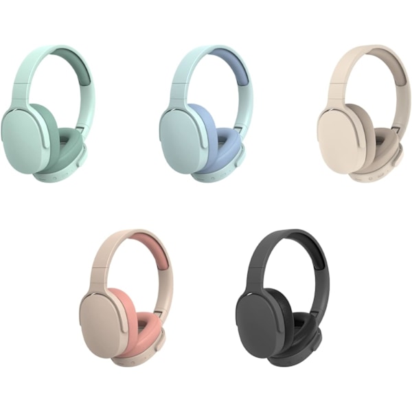 Trådløst Bluetooth-headset, HiFi sammenleggbart intelligent støyreduksjonsjusterbart trådløst headset, Bluetooth-kompatibelt 5.1 stereo over-ear-hodetelefon Beige