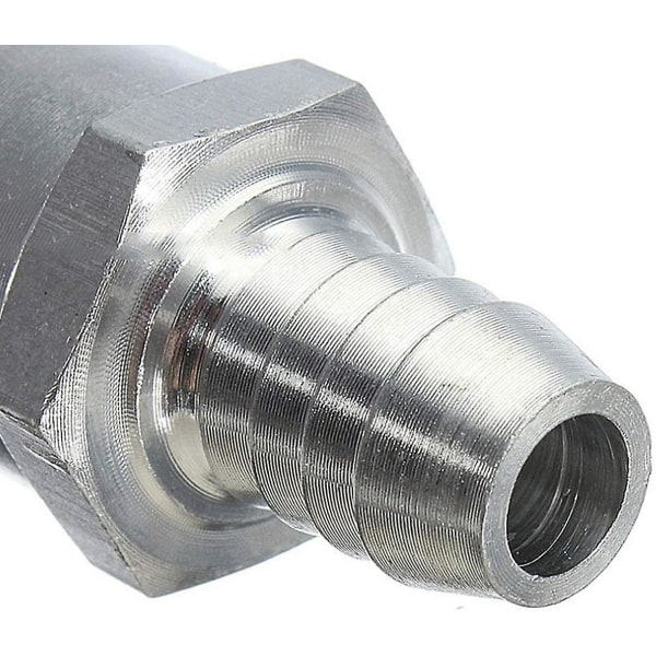 Alumiininen takaiskuventtiili, 4 kpl hopeinen takaiskuventtiili, jossa nuoli, alumiiniseoksesta valmistettu takaiskuventtiili kaasuttimelle, matalapaineisille polttoainejärjestelmille, autoille (10 mm)