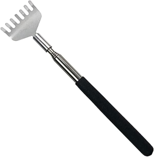 Back Scratcher, Telescopic Back Scratcher, Back Scratcher, Extendable from 20cm to 68cm, Stainless Steel Massager Tool