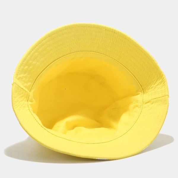 Söpö ämpärihattu rannan kalastajanhatut naisille, kääntyvä kaksisuuntainen kulutus Flower Yellow