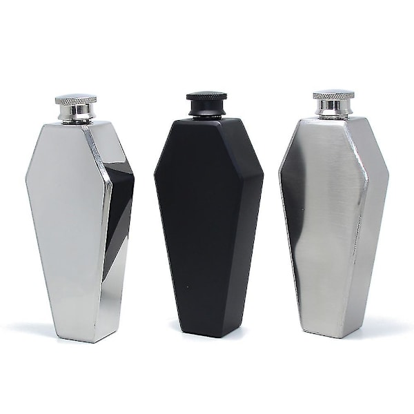 Mini Hip Flask 100ml Personlig Kista Form Rostfritt Stål Bärbar Hip Flask