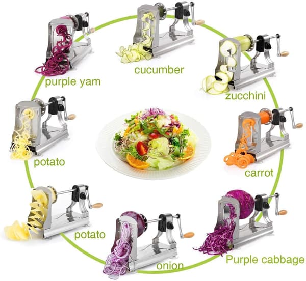 Spiralizer Grønnsakskutter Grønnsaksspiral Spaghetti Spiralizer Forbedret Spiralizer