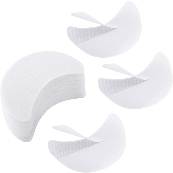 100 stykker Eyeshadow Shield Eyeshadow Gel Pad Patches Øyenskyggesjablonger for å forhindre øyenvippeforlengelse, toning og leppesminkerester (100 P White