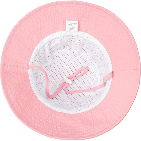 Baby Solhatt Leende Ansikte Småbarn UPF 50+ Solskyddande Hinkhatt Fin Strandhatt för Baby Flicka Pojke Justerbar Mössa Pink 918 Months